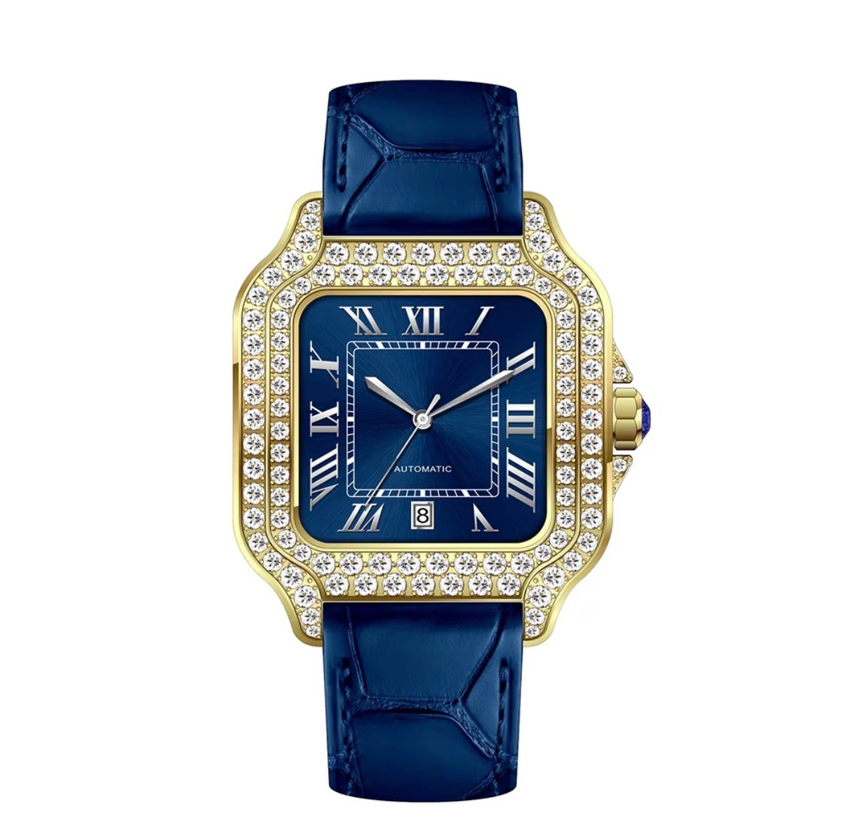 The Azure Leather Blue Watch