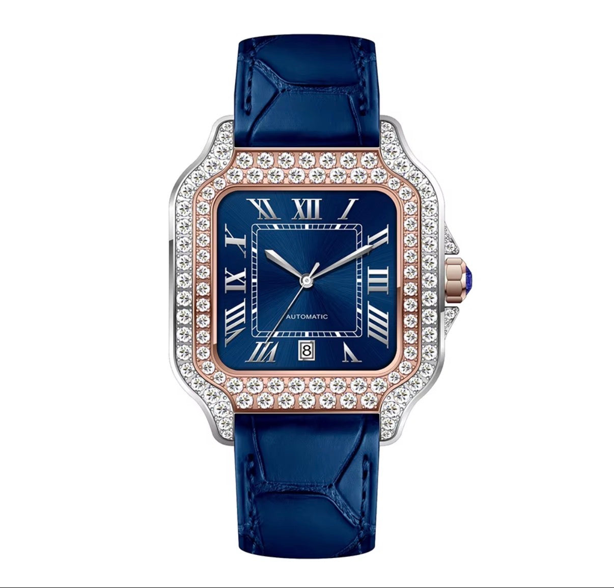 The Azure Leather Blue Watch