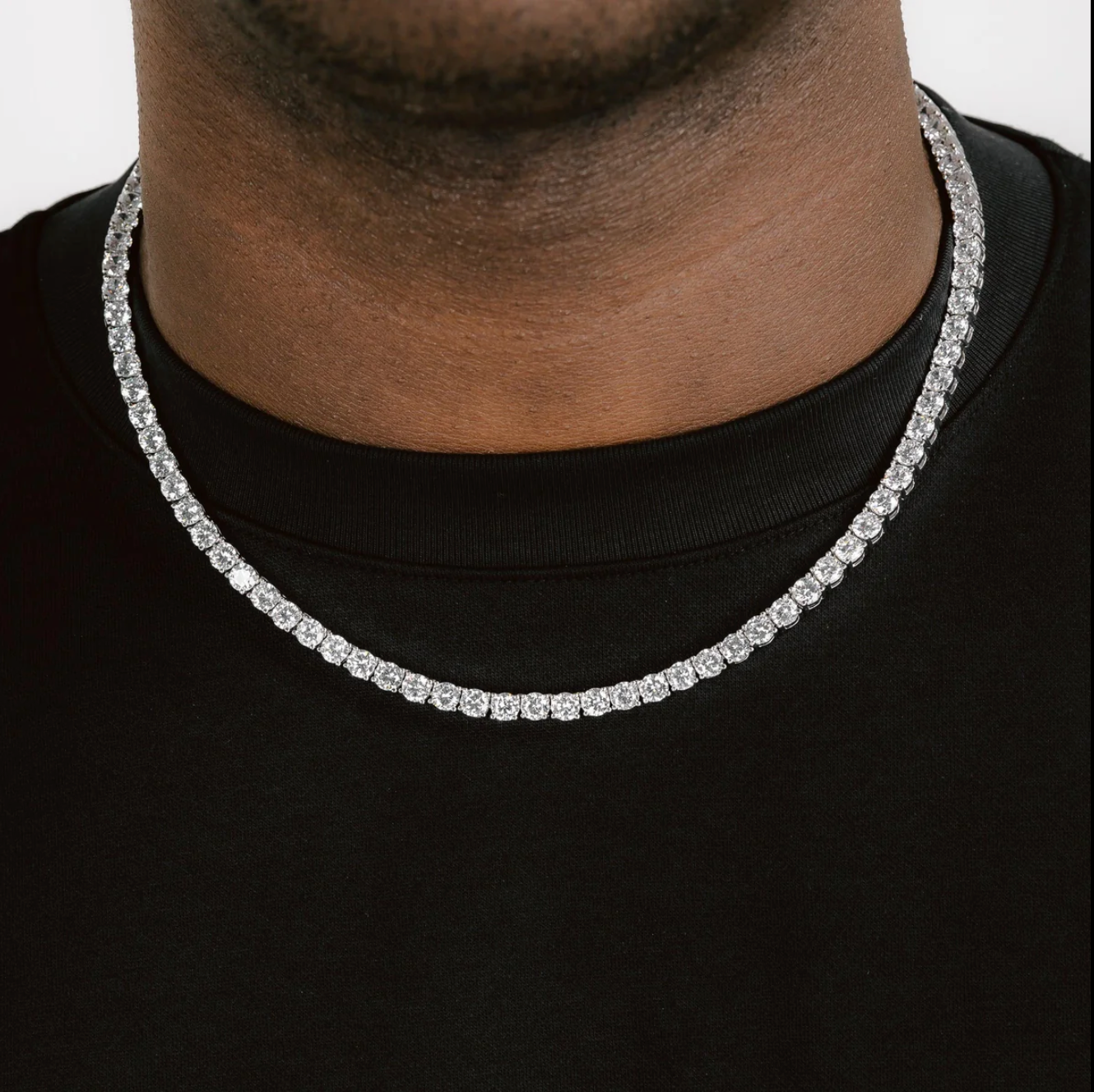 Iced Out Moissanite tennis Chain